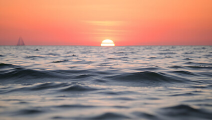 Ocean Calm – Gentle waves and a pink sunset