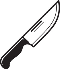 Knife Dual Tone Icon – Modern Flat Kitchen and Weapon Blade Symbol