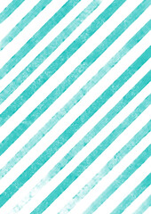 Seamless pattern with turquoise lines in watercolor 