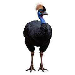 Obraz premium Majestic Cassowary Bird Standing on White Background