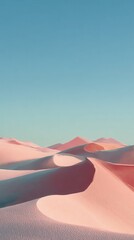 Pastel Sand Dune Under a Pale Blue Sky.