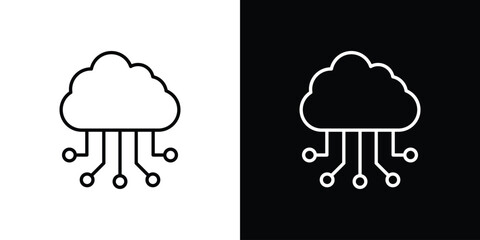 Cloud computing icon. Symbol for your web site design, logo, app, UI. Vector illustration. EPS10