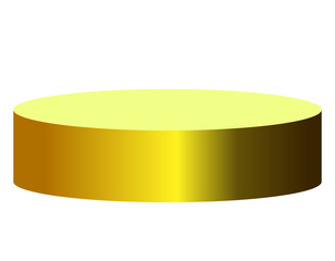Gold medal award icon with 3D podium and business graph elements