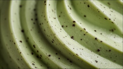Green Cream Texture. Refreshing, food background.