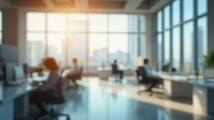 A blurred virtual background of a modern office, creating a professional and subtle corporate look.
 - Powered by Adobe