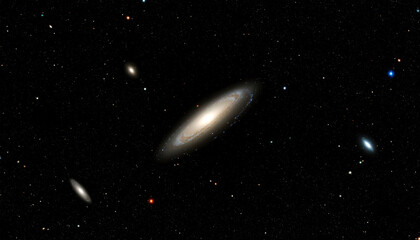 Naklejka premium space galaxy in space