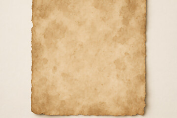 Fototapeta premium A blank, aged vintage paper texture with a grunge border and stained brown parchment