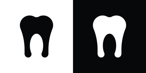 Tooth icon symbol. Simple, flat design for web and mobile app