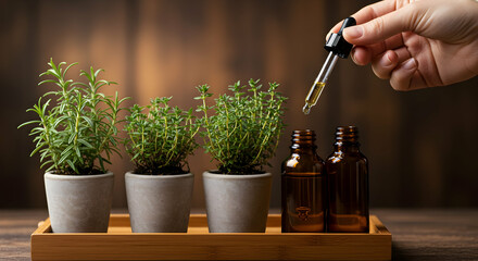 Rosemary Thyme Essential Oil Herbal Aromatherapy