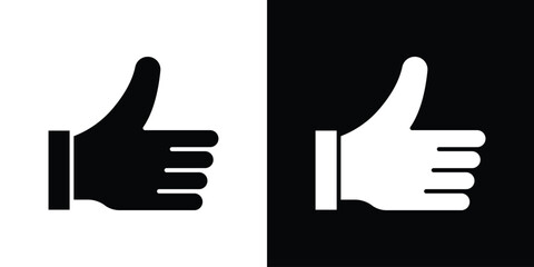 Thumb up icon symbol. Simple, flat design for web and mobile app