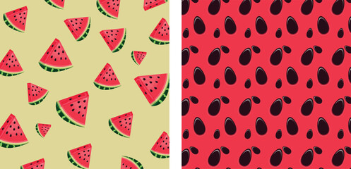 seamless pattern with watermelon, summer pattern