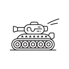 Tank Glyph Icon in Solid Style Isolated on White Background

