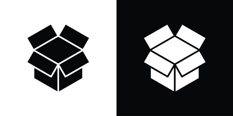 Open box icon symbol. Simple, flat design for web and mobile app