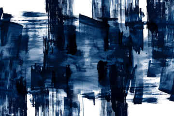 Abstract Blue and White Paint Strokes Texture Artwork