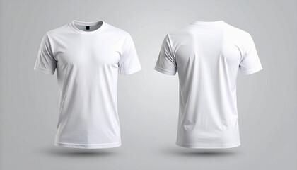 white shirt front and back in white casting for composition