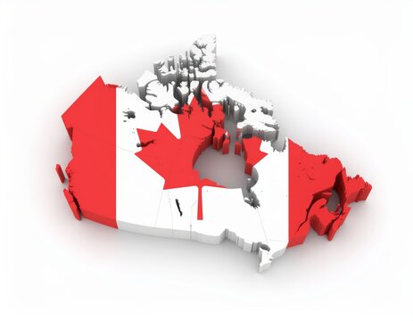 Fototapeta Canada 3d country, on a white background