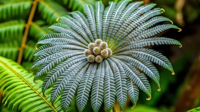 close up of fern leaf