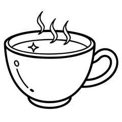 Minimal Hot Drink Mug Vector 
