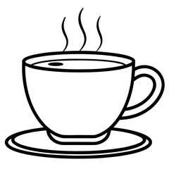 Minimal Hot Drink Mug Vector 