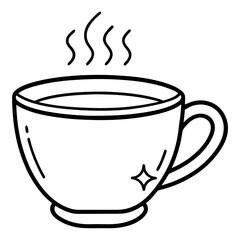 Minimal Hot Drink Mug Vector 