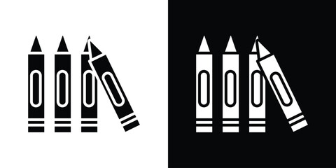 Crayon icon symbol. Simple, flat design for web and mobile app