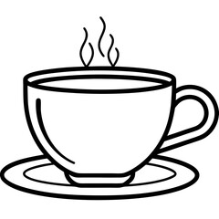 Minimal Hot Drink Mug Vector 