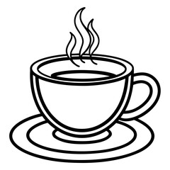 Minimal Hot Drink Mug Vector 