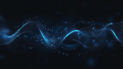 Naklejka premium Abstract design with flowing blue waves.