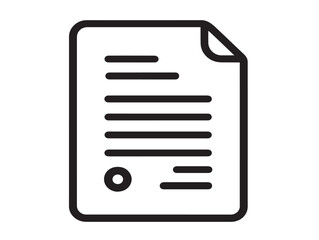Sleek Vector Agreement Document Icon in Modern Style
