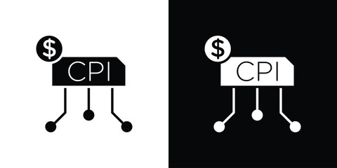 Consumer prices index icon symbol. Simple, flat design for web and mobile app
