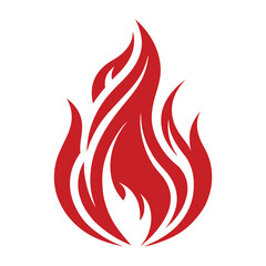 Fire flame Icon logo Vector Design on white background