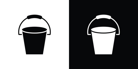 Bucket icon symbol. Simple, flat design for web and mobile app