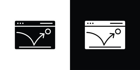 Obraz premium Bounce rate icon symbol. Simple, flat design for web and mobile app