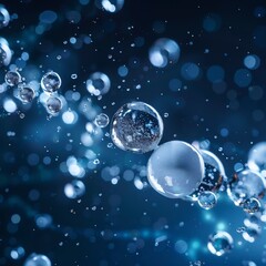 Spherical water cluster orbiting a microscopic seed surface