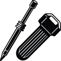 Screwdriver and bolt set silhouette.