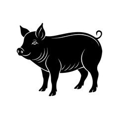 pig silhouette vector art