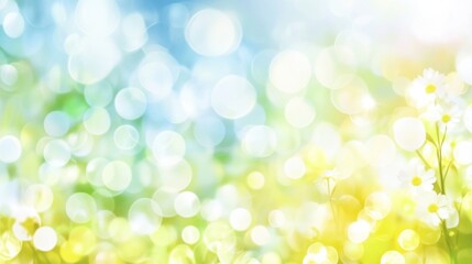 Fototapeta premium Delicate floral backdrop with soft bokeh.