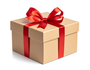 Obraz premium Gift box with red ribbon