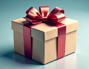 Obraz premium Gift box with red ribbon (1)
