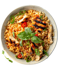 Grilled Chicken Noodles Asian Cuisine Delicious Meal