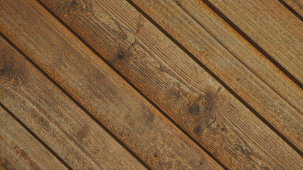 Fototapeta premium Diagonal Wooden Plank Surface with Natural Grain and Knots