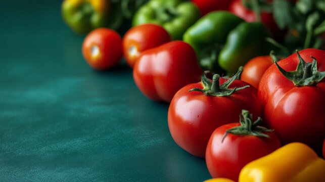 Red and yellow cherry tomatoes arranged in natural light for healthy food photography fresh vegetable produce display