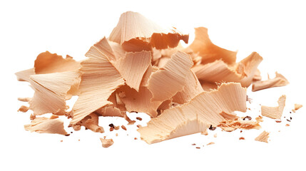 Wood shavings pile light brown texture