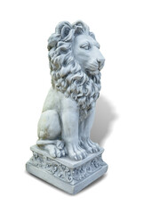 Obraz premium lion statue isolated on white background. This has clipping path.