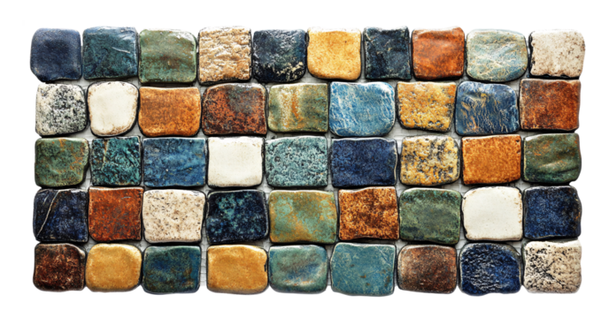 Mosaic Tile for Art and Home Decor - Isolated on White Background