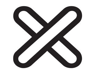 Fototapeta premium Minimalist Cross Icon For Elegant App Interfaces