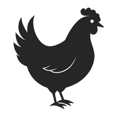 Chicken and rooster farm vector illustration