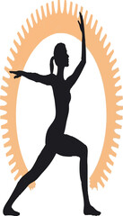 woman silhouette single parson clear workout silhouette yoga pose, and Graphic,




