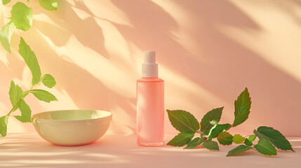 Healthy green tea leaves and fresh mint oil treatment with white flowers for natural spa wellness and aromatherapy bathroom hygiene cosmetics