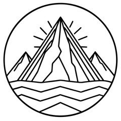 Etched Mountain Flow – art vector